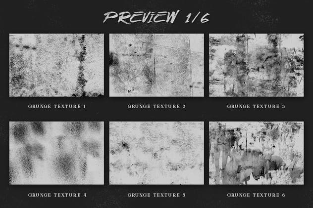 墨水、油漆制斑驳做旧风格纹理合集 Grunge Textures Kit插图(6)