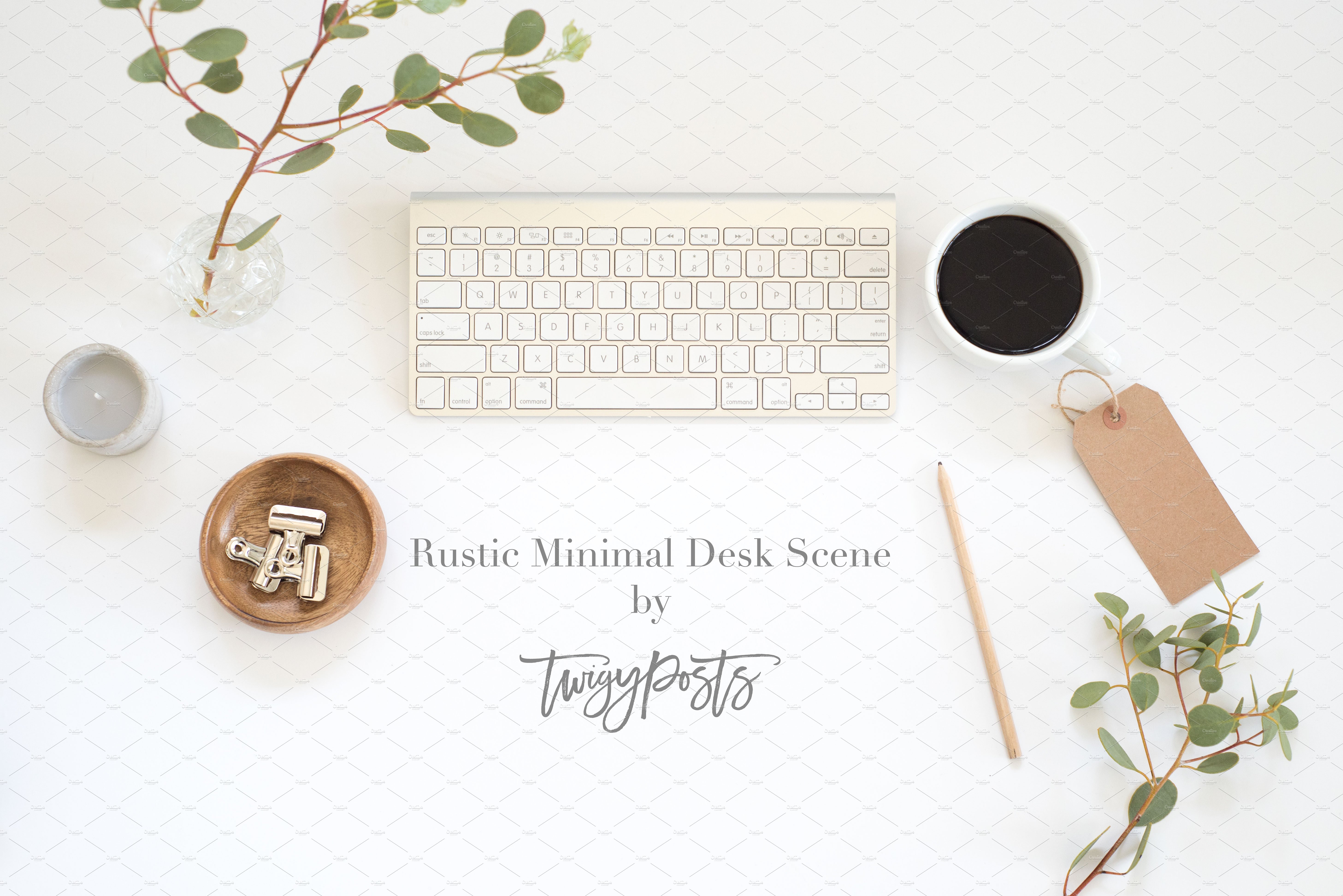 艺术风格桌面场景样机 Styled Stock Photo | Rustic Desk插图