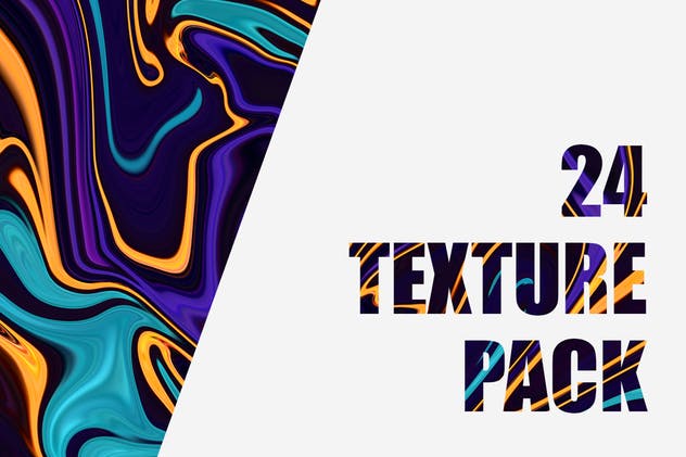 24种混合多彩油漆肌理纹理素材 24 Liquify Textures插图(1)