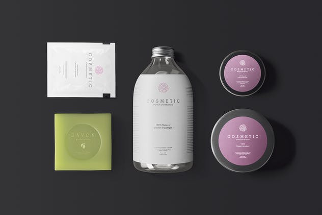 天然化妆品包装外观样机模板 Natural Cosmetic Packaging Mock-Ups Vol.2插图(2)