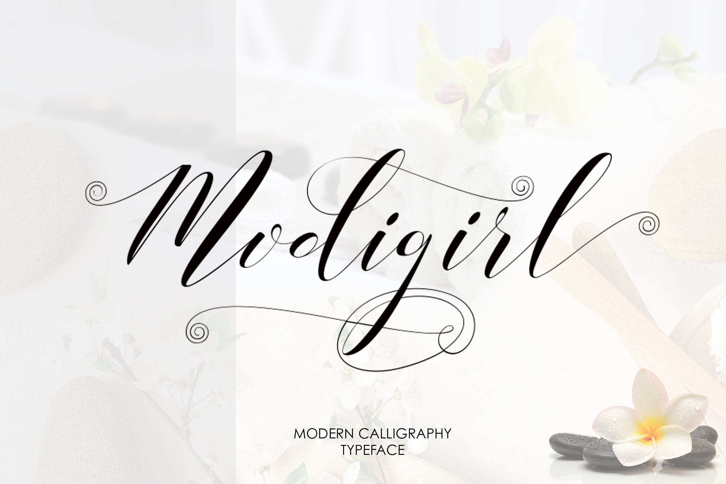 花式英文手工制作书法字体下载 Modigirl Script插图
