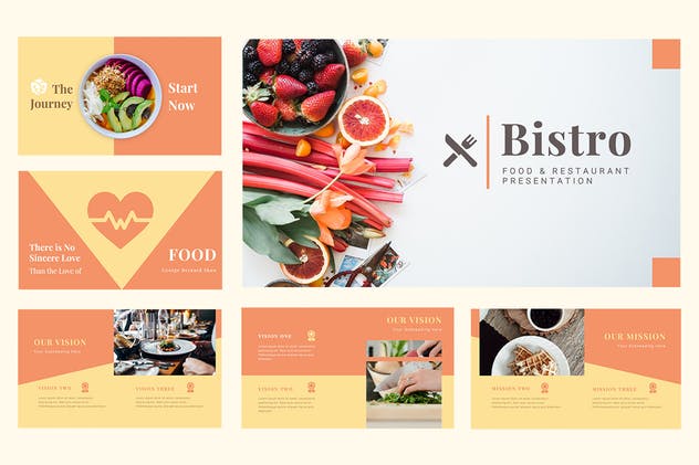 美食餐饮品牌演示Keynote幻灯片模板 Bistro Restaurant Keynote Presentation插图(1)