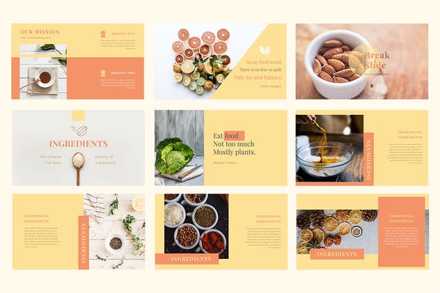 美食餐饮品牌演示Keynote幻灯片模板 Bistro Restaurant Keynote Presentation插图(2)