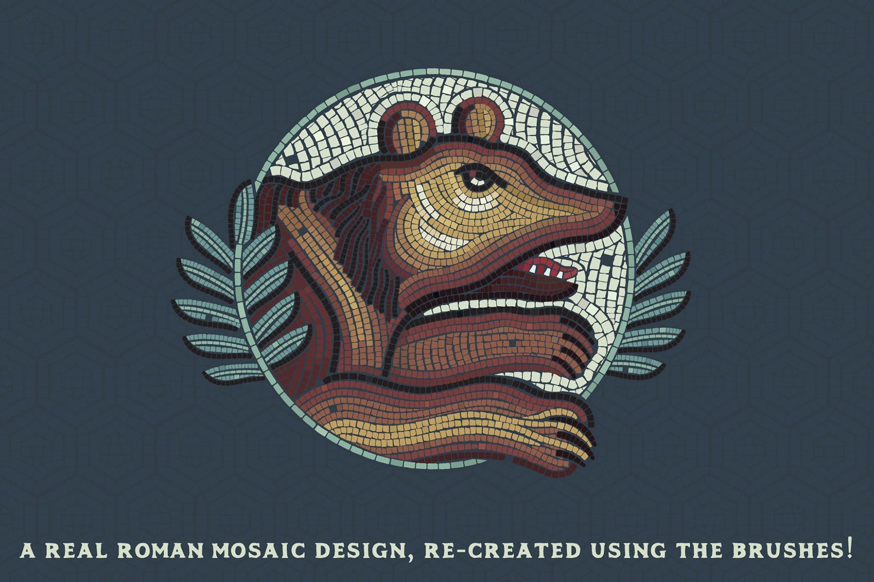 古罗马马赛克瓷砖图案AI笔刷 Mosaic Maker – Brushes & Patterns插图(4)