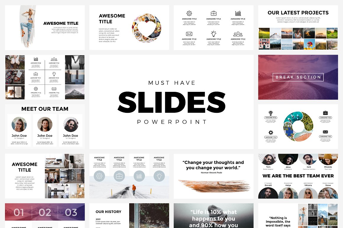 83页独特布局的商业化PPT模板下载Must Have Slides[ppt,pptx]插图