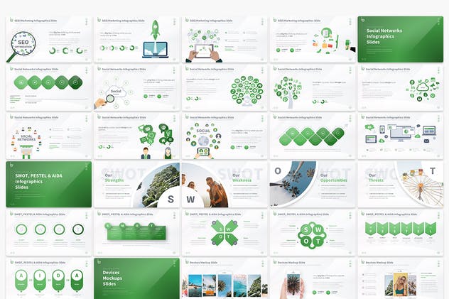 多用途信息图表企业商务PPT模板下载 Bole – Multipurpose PowerPoint Presentation插图(5)