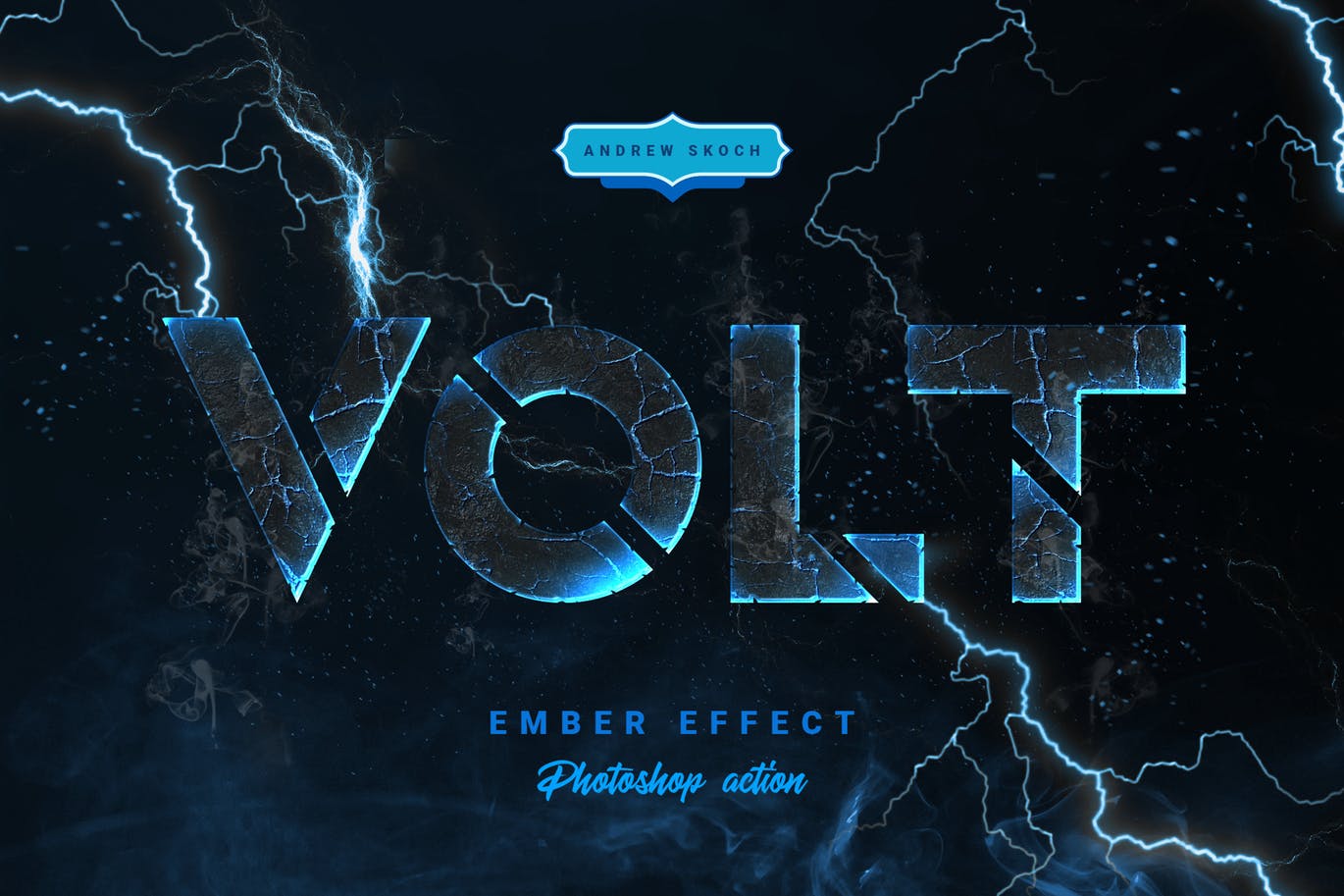 火山/熔岩/岩浆/火焰3D字体特效PS动作 Ember Effect – Photoshop Action插图(2)