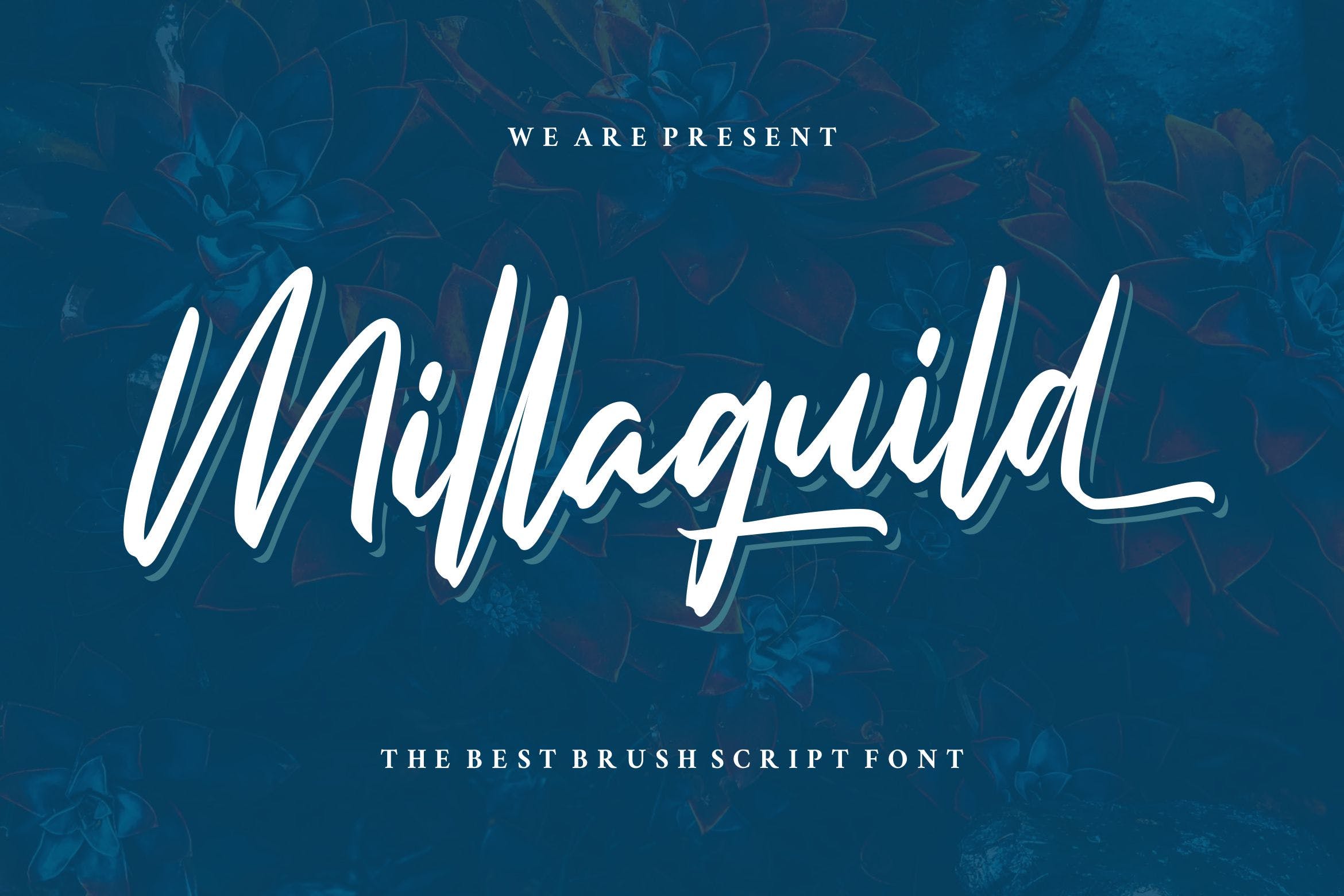 优雅风格英文书法艺术字体下载 Millaguild Script插图