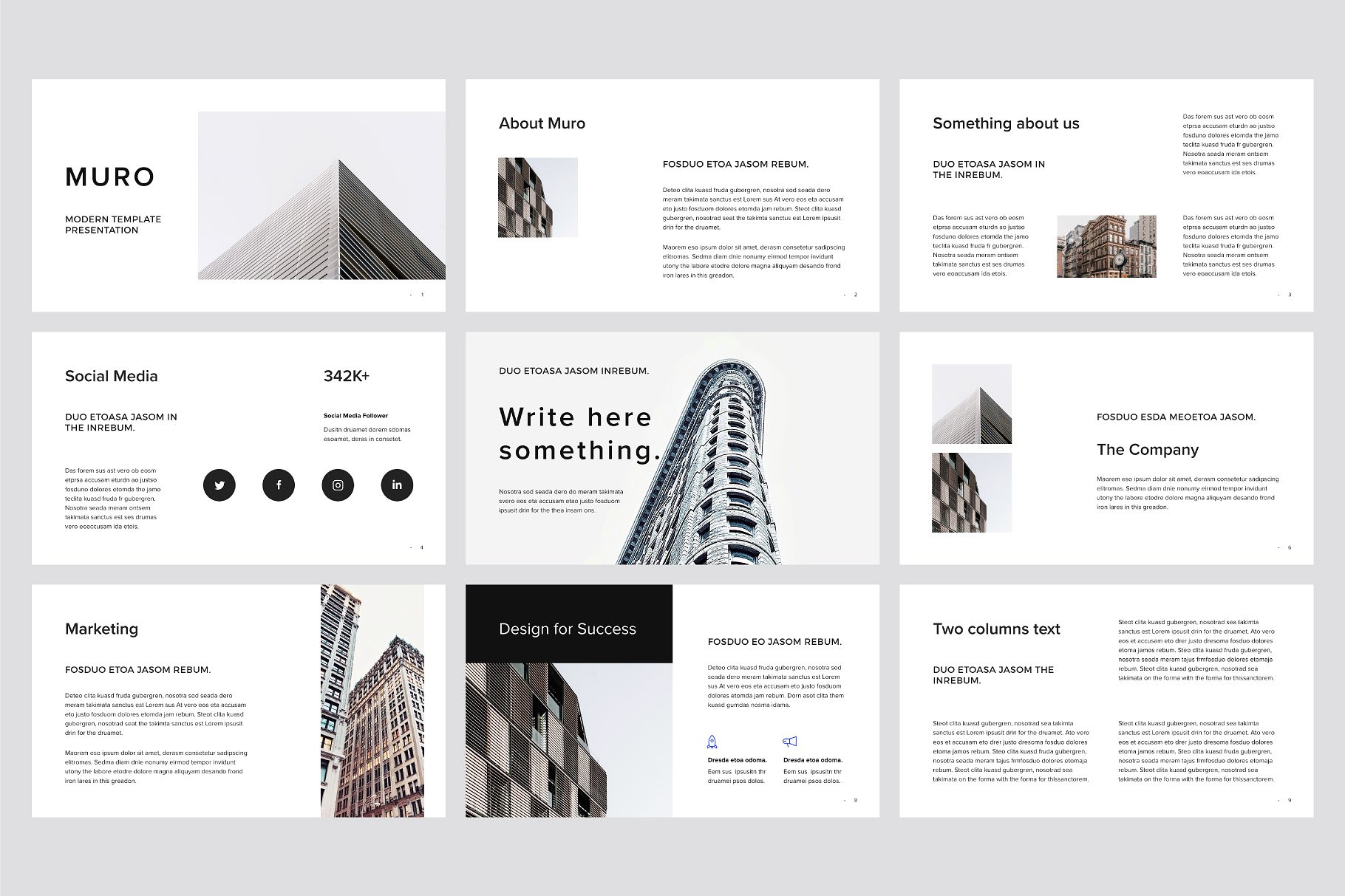 现代简约风格企业团队介绍谷歌幻灯片模板 MURO – Google Slides Template +Bonus插图(4)