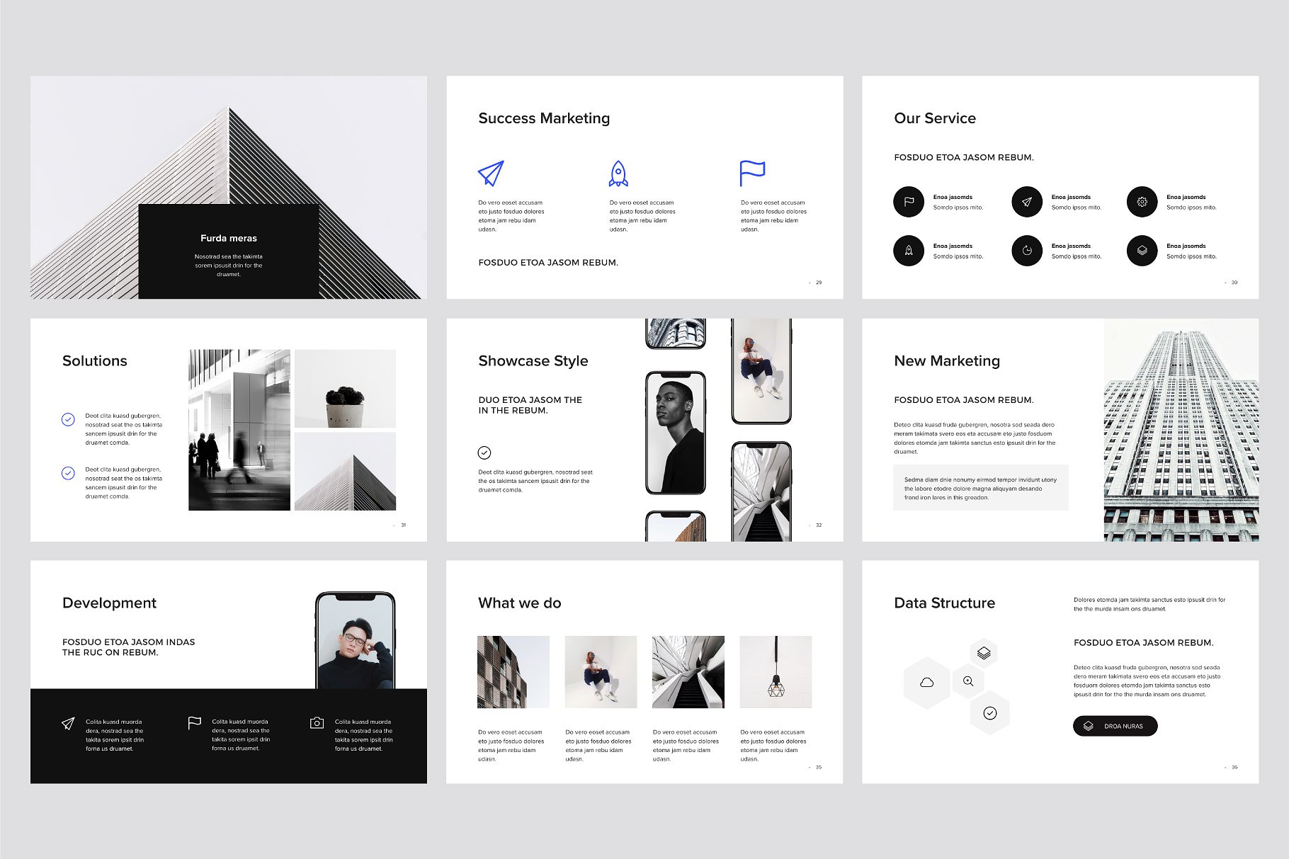 现代简约风格企业团队介绍谷歌幻灯片模板 MURO – Google Slides Template +Bonus插图(7)