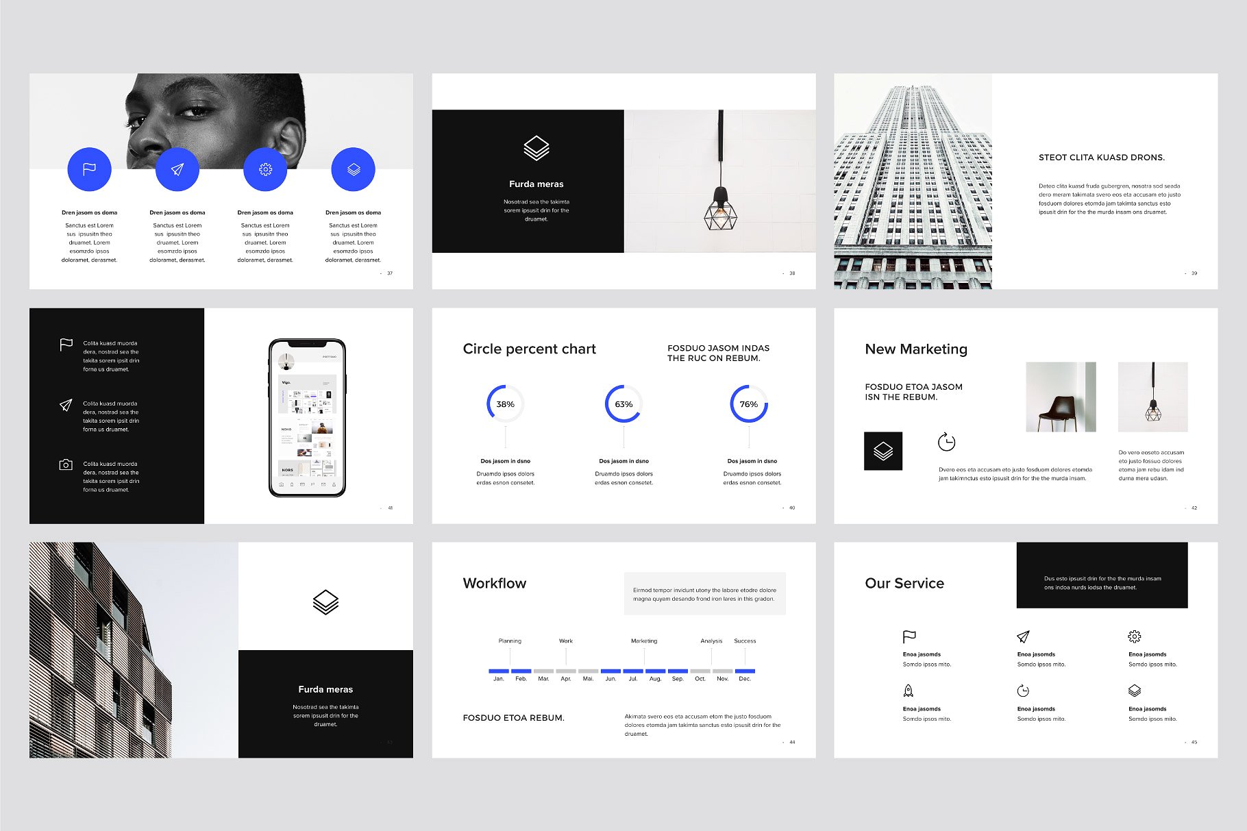 现代简约风格企业团队介绍谷歌幻灯片模板 MURO – Google Slides Template +Bonus插图(8)