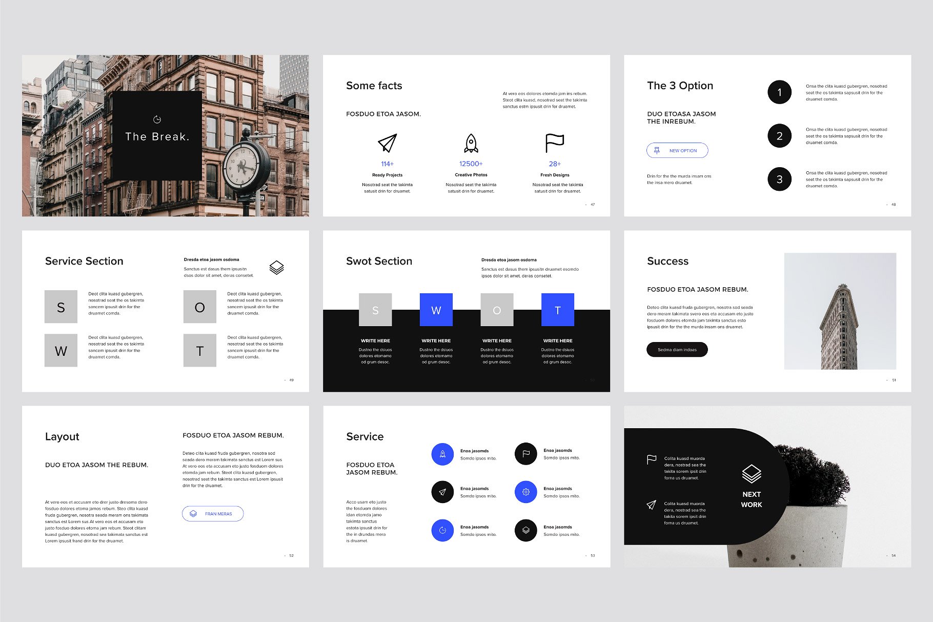 现代简约风格企业团队介绍谷歌幻灯片模板 MURO – Google Slides Template +Bonus插图(9)