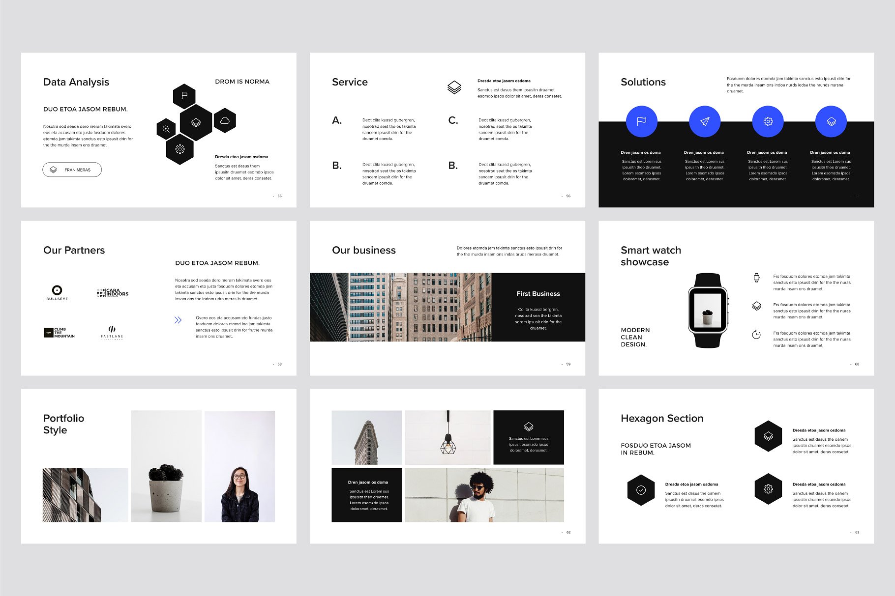 现代简约风格企业团队介绍谷歌幻灯片模板 MURO – Google Slides Template +Bonus插图(10)