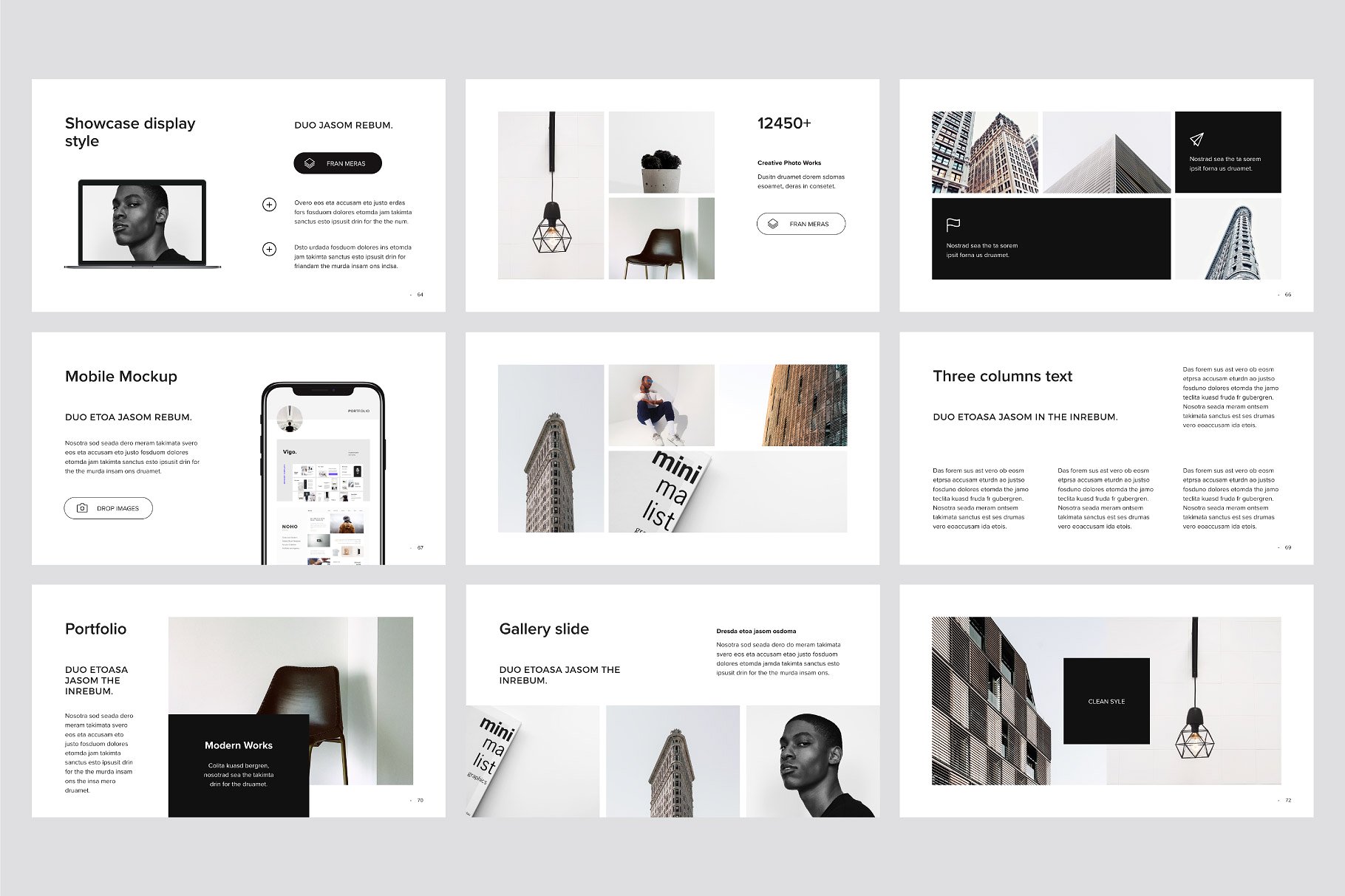 现代简约风格企业团队介绍谷歌幻灯片模板 MURO – Google Slides Template +Bonus插图(11)