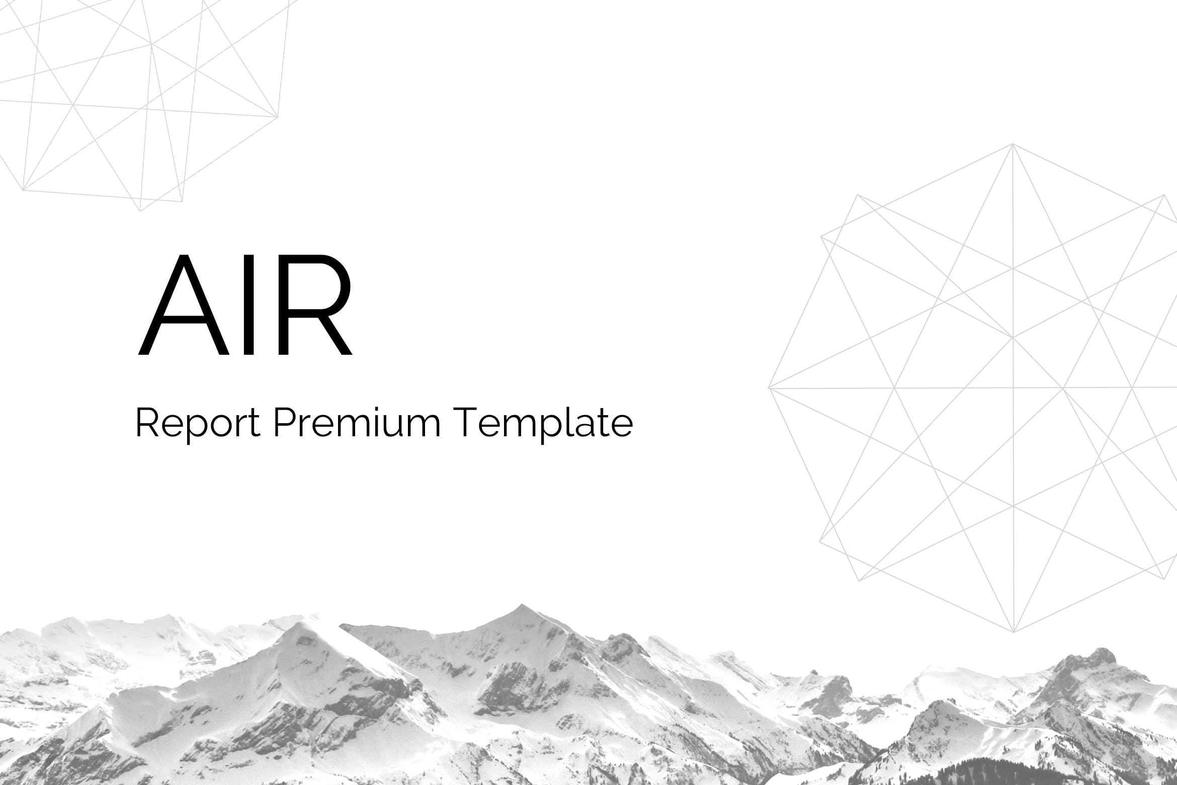 SWOT分析/数据报表会议报告Google演示模板素材库精选 Air – Google Slides Report Template插图