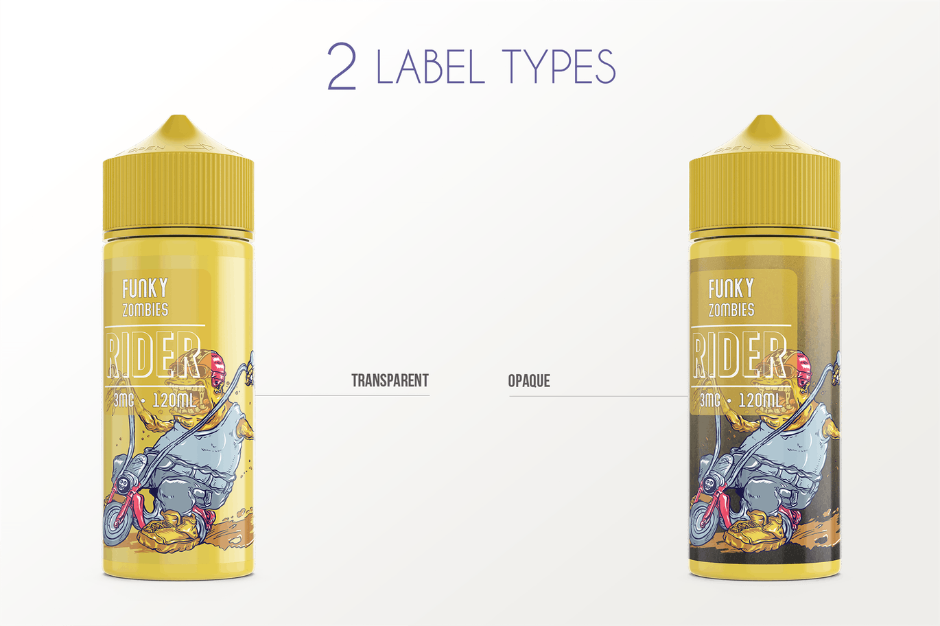 电子烟水果味烟油瓶外观设计样机模板 eLiquid Bottle Mockup v 120ml-A插图(2)