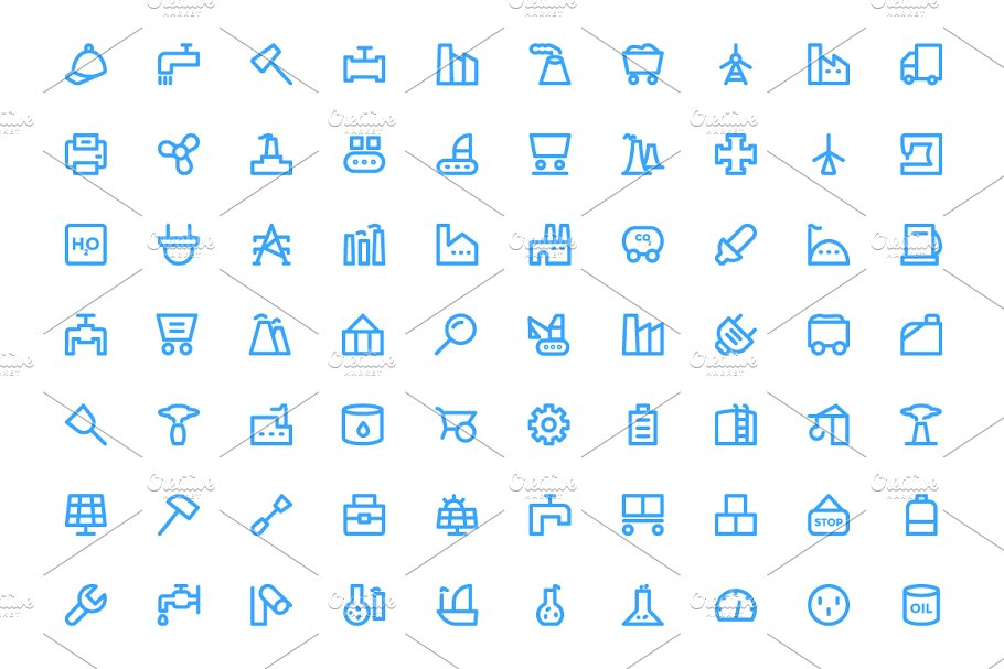 275+工业生产线型图标集合  275+ Industrial Line Icons插图(3)
