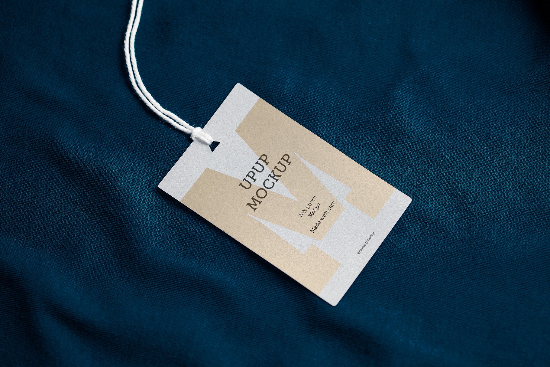 服装标签样机模板 Clothes label tag blank mockup插图