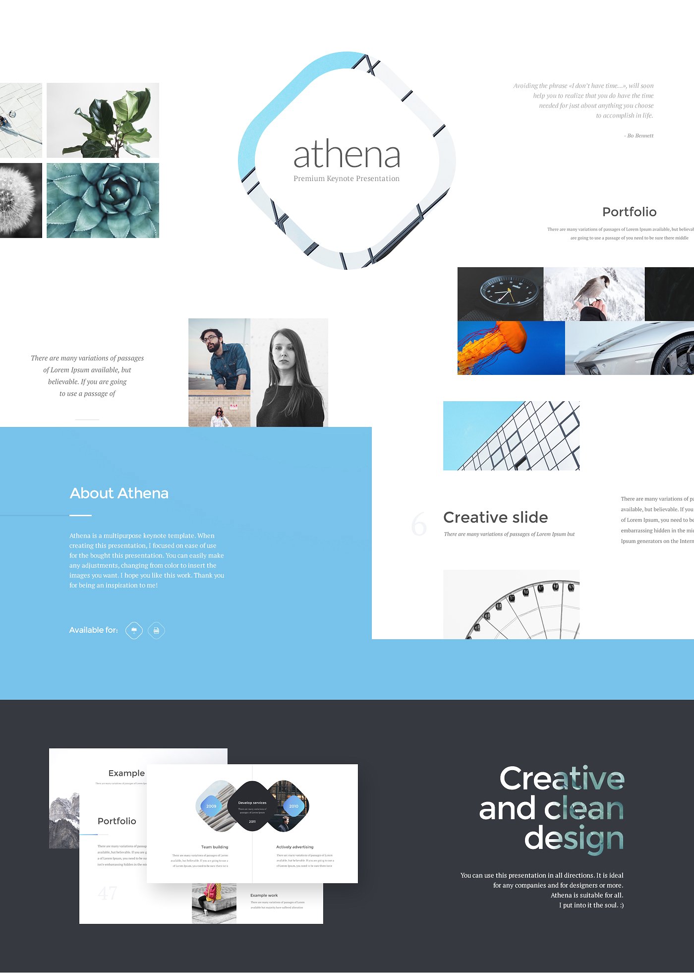 企业品牌宣传幻灯片模板 Athena [ keynote & powerpoint]插图