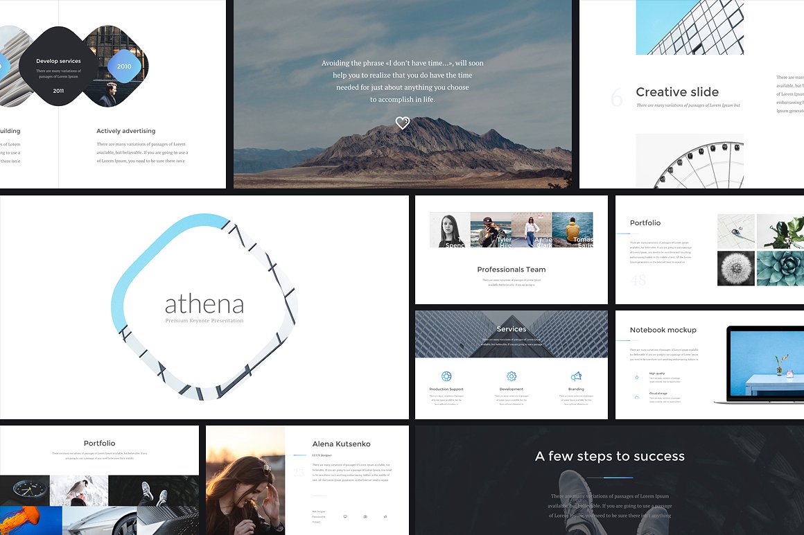 企业品牌宣传幻灯片模板 Athena [ keynote & powerpoint]插图(1)