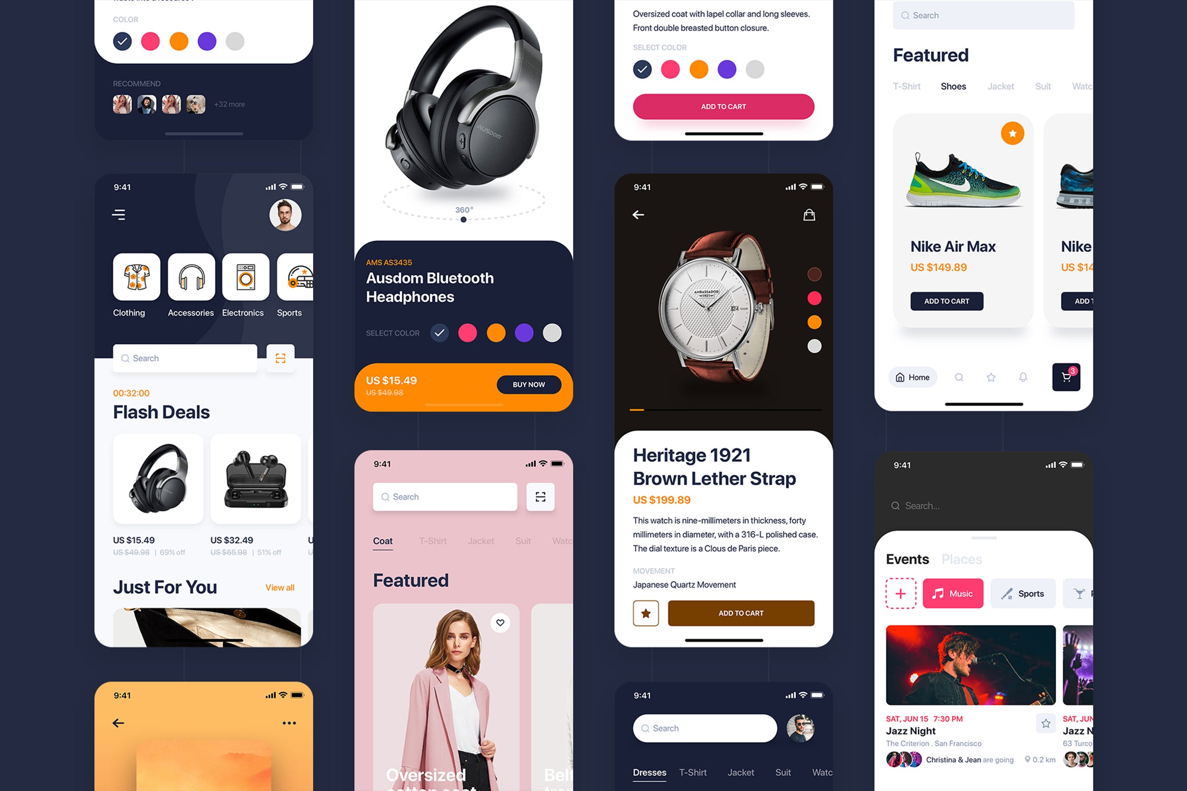 网上支付生活服务APP应用界面设计XD素材插图