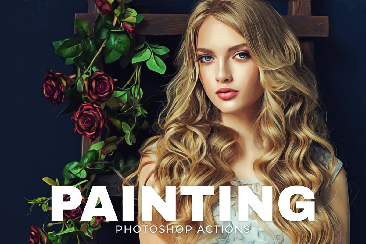 一键生成大师级油画效果PS动作 Painting Photoshop Actions插图