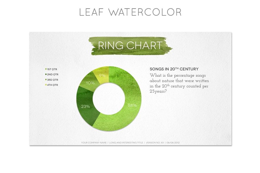 水彩背景PPT幻灯片模板 Watercolor Powerpoint Template插图(6)