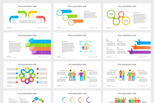 数据类信息图表通用幻灯片演示模板合集 Nine – Multipurpose PowerPoint Template插图(7)