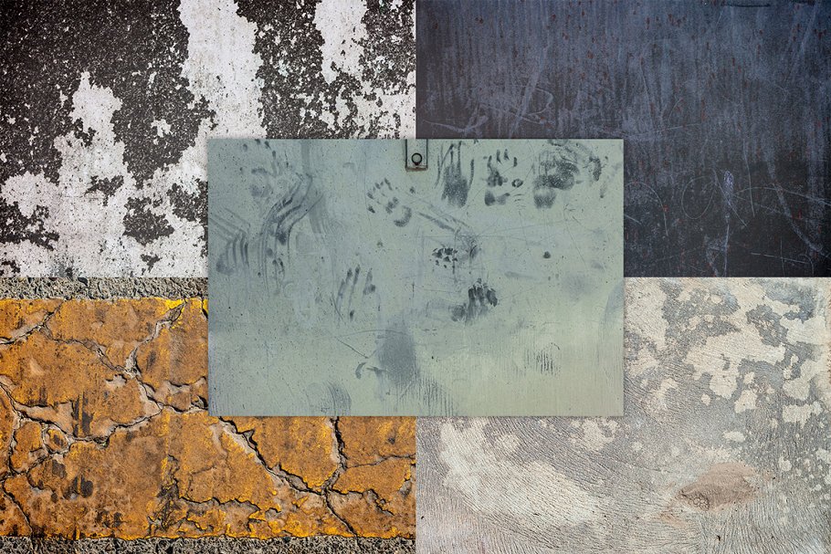残破墙体纹理合集v4 Grunge Textures Pack 4插图(1)