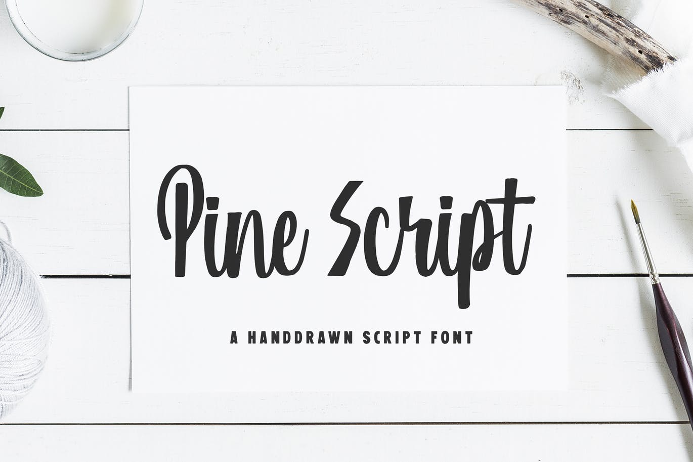 现代书法风格英文手写字体 Pine Script插图