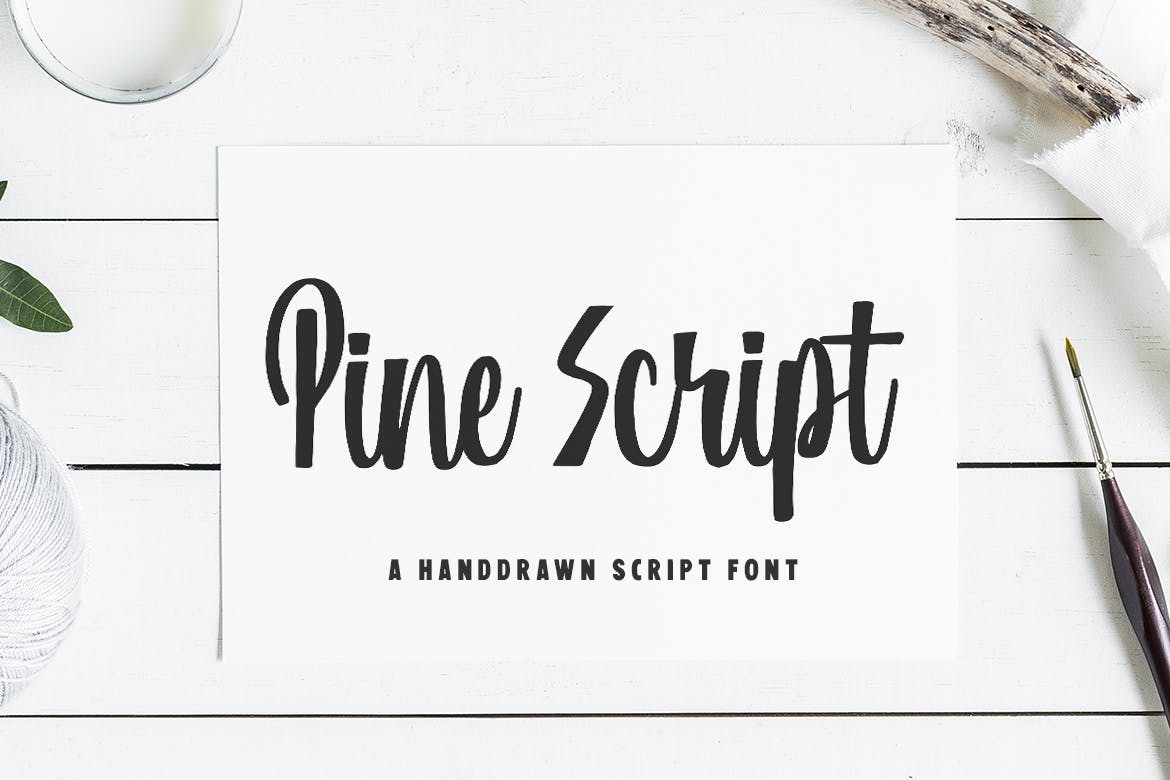 现代书法风格英文手写字体 Pine Script插图(1)
