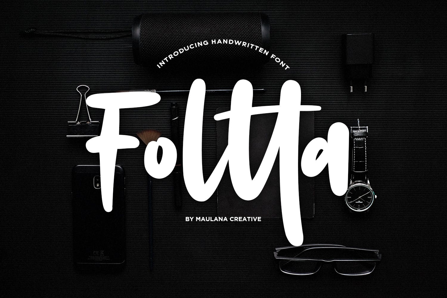 创意手工制作英文书法字体下载 Foltta Typeface插图