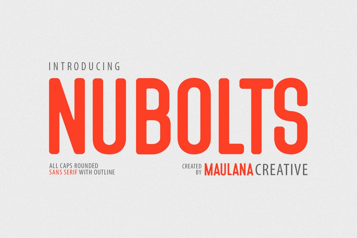 品牌VI/排版设计圆角无衬线字体素材库精选家族 Nubolts Rounded Sans Family Font插图