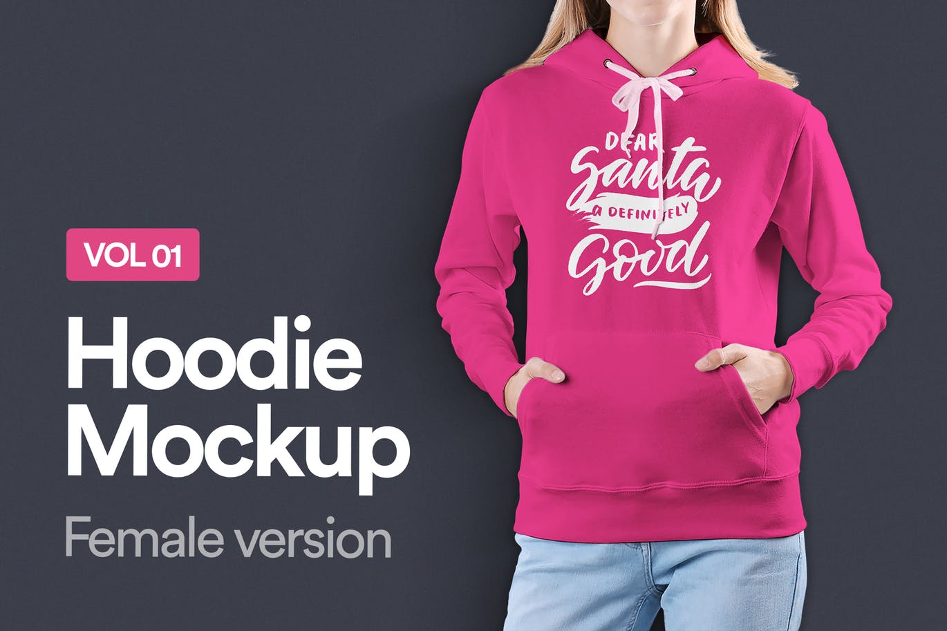 女士冬装卫衣运动服样机模板v01 Winter Hoodie Mockup Vol 01插图