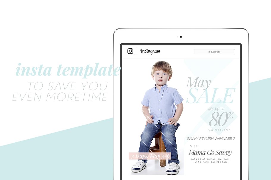 婴幼主题社交媒体贴图模板素材库精选 Purposh, Social Media Template Promo插图(3)