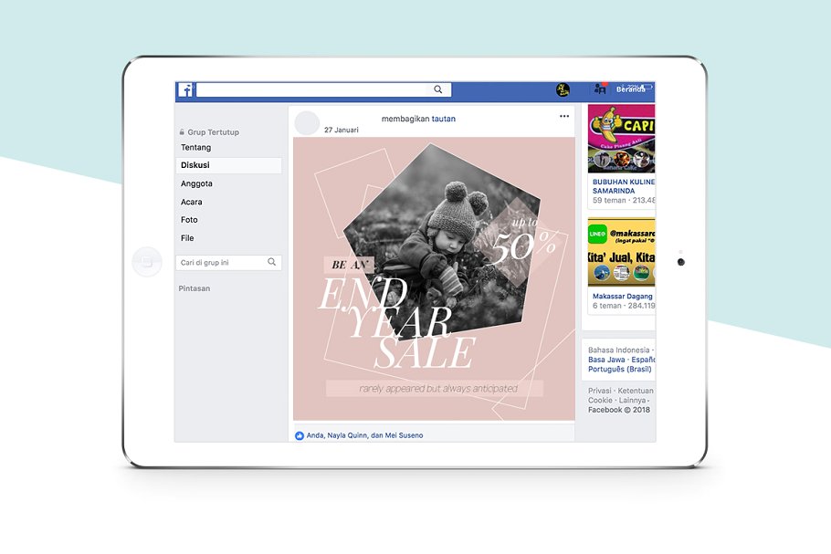 婴幼主题社交媒体贴图模板素材库精选 Purposh, Social Media Template Promo插图(6)
