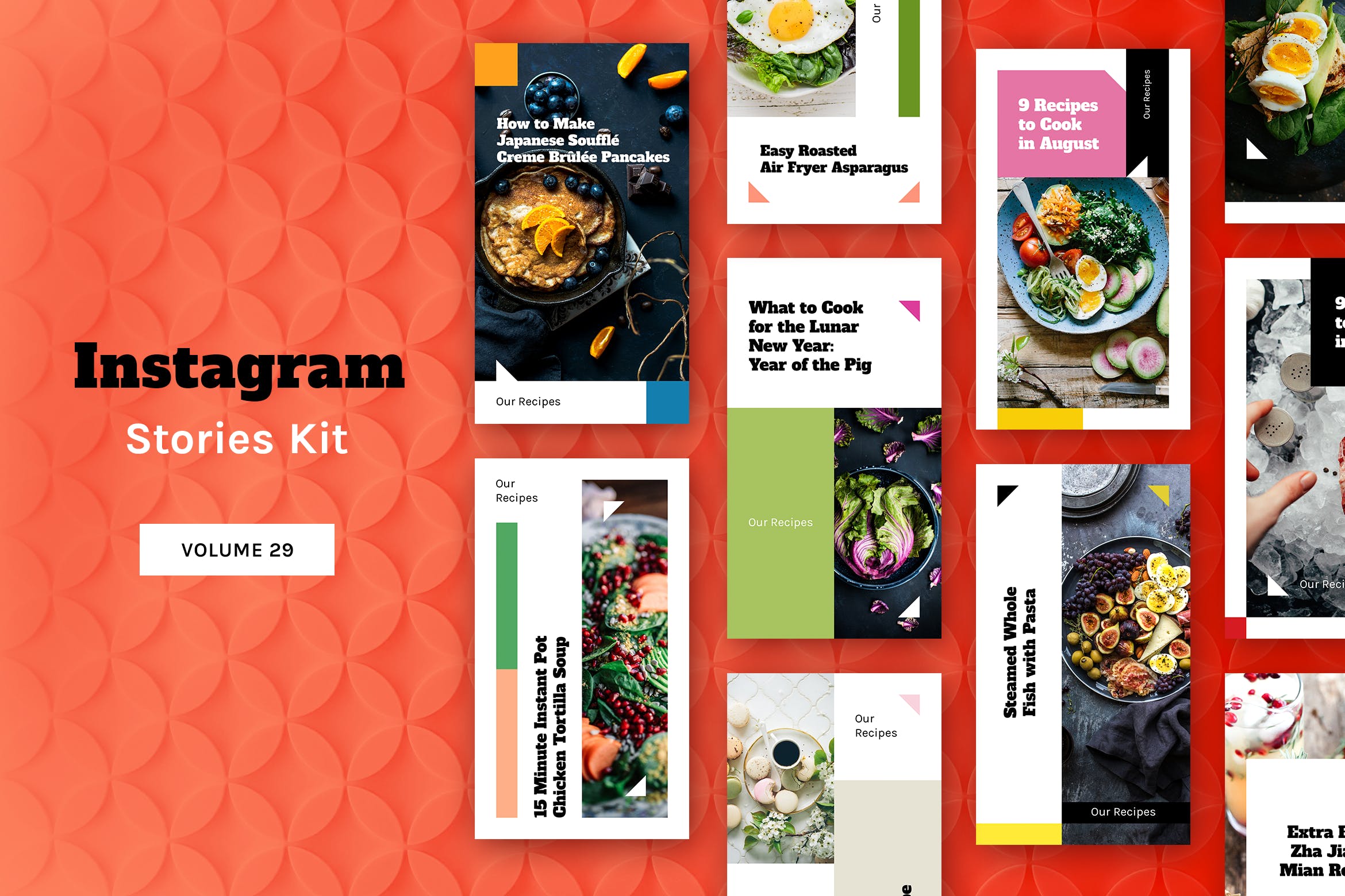 高端餐厅社交媒体新媒体宣传推广设计素材 Instagram Stories Kit (Vol.29)插图