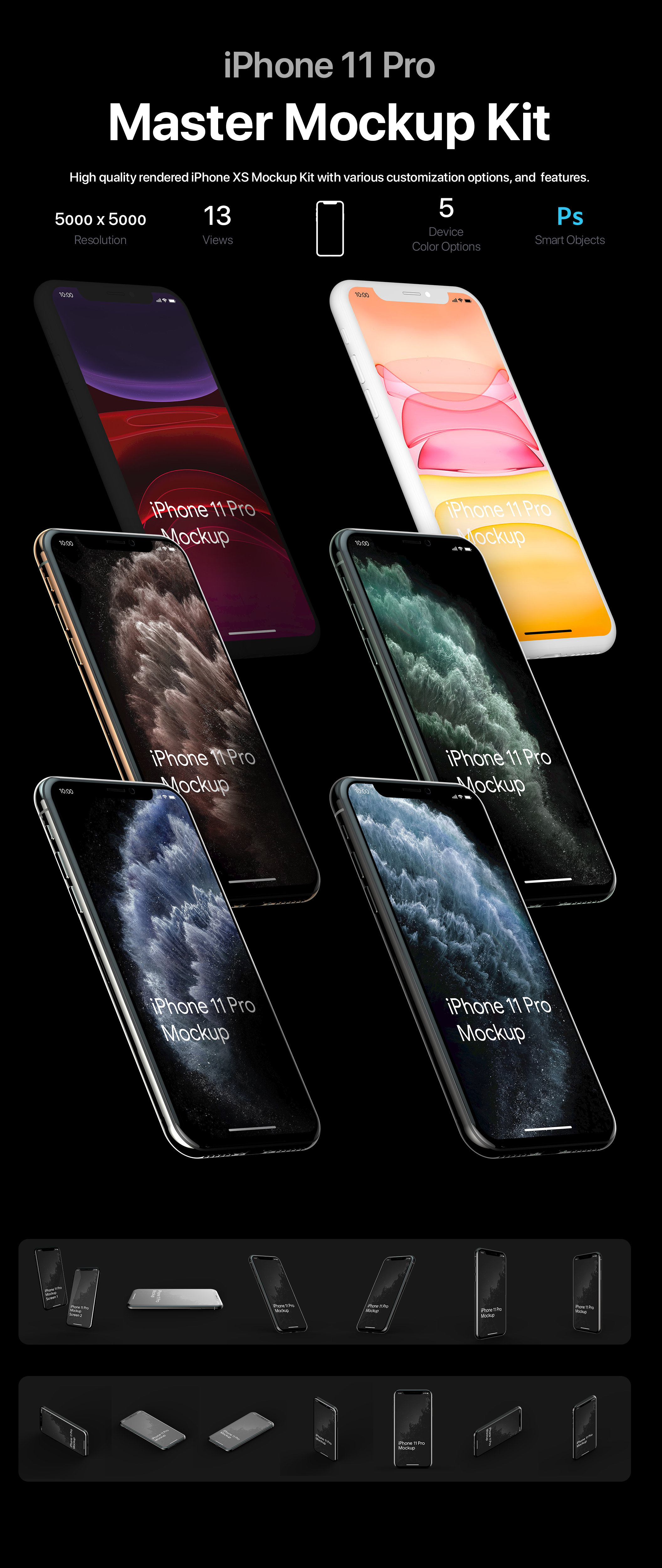 素材库下午茶：高品质的iPhone 11 Pro场景展示素材库精选样机插图