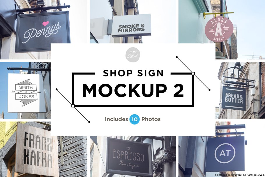 超有范的店招样机合集第二波 Shop sign mockup 2 for photoshop插图