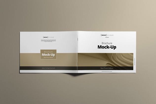 企业画册产品手册样机模板 Landscape Brochure Mockup插图(5)