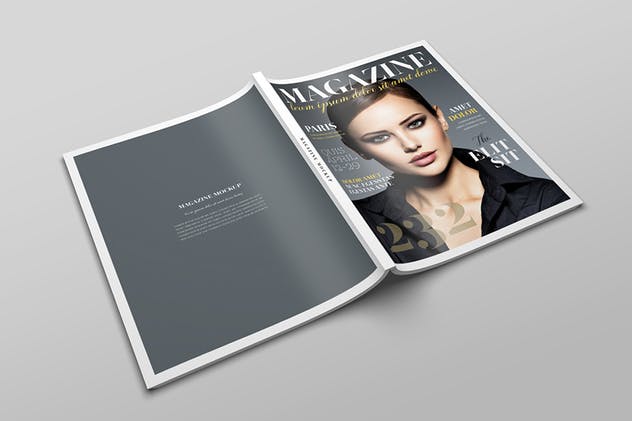 多用途美国信纸规格时尚杂志样机 US Letter Magazine Mockup插图(9)