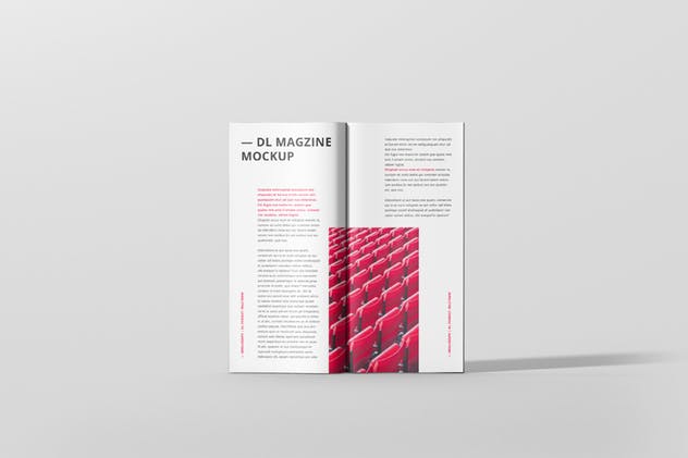 时尚DL宣传册/杂志印刷品样机 DL Brochure / Magazine Mockup插图(2)