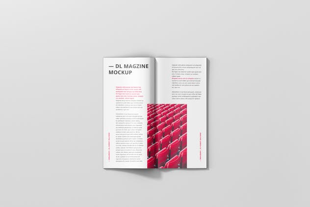 时尚DL宣传册/杂志印刷品样机 DL Brochure / Magazine Mockup插图(10)