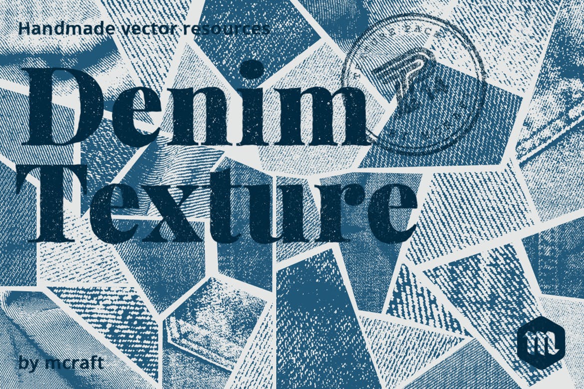 16款牛仔布纹理矢量背景素材 Denim Texture Pack Background插图