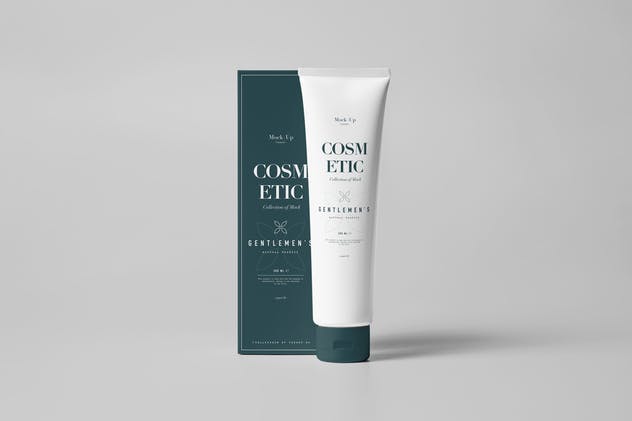 美容化妆品软管&包装盒样机模板 Cosmetic Tube & Box Mock-up插图(5)