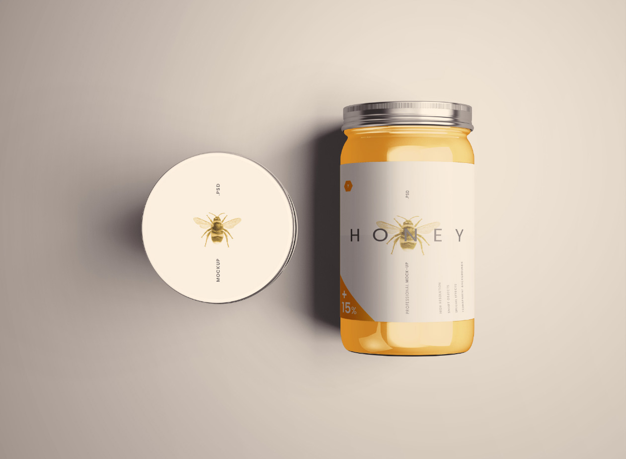 食品玻璃罐外观设计样机PSD模板 Standard Glass Jar Mockups插图(14)
