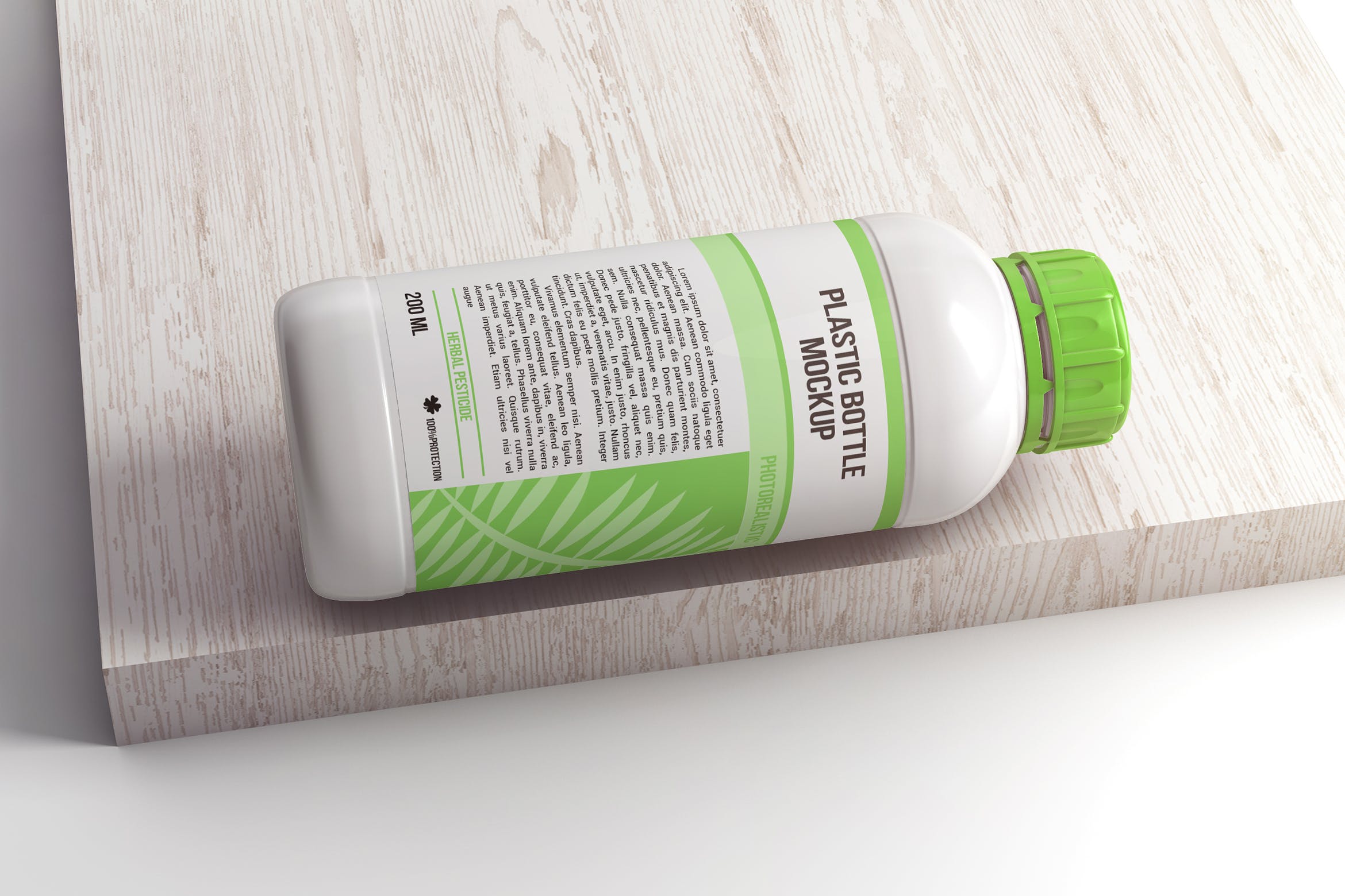 200ML塑料瓶外观设计图素材库精选 Plastic Bottle Mockup插图