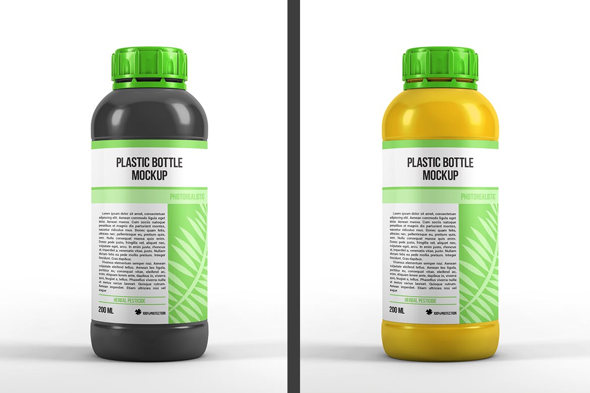200ML塑料瓶外观设计图素材库精选 Plastic Bottle Mockup插图(5)