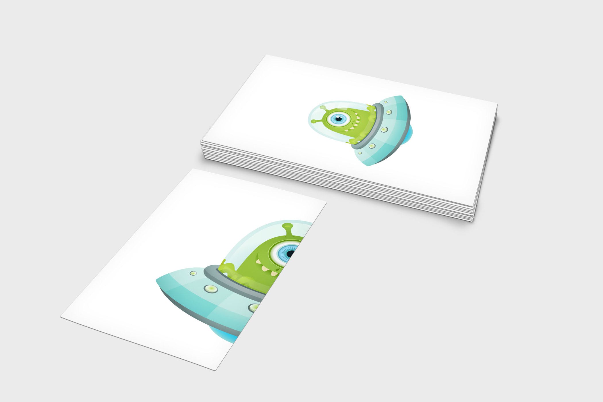 企业名片设计效果图展示样机素材库精选模板 4 Business Card Mock-Up Template插图(3)