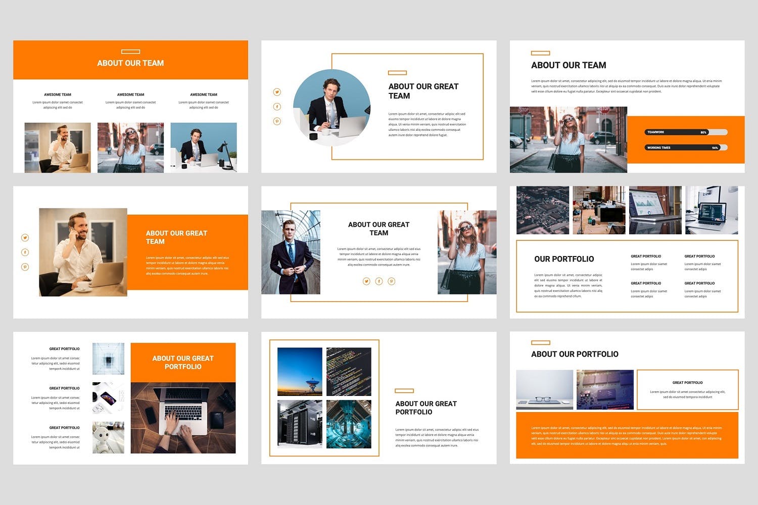 高科技企业介绍素材库精选谷歌演示模板 Thecnic – Technology Google Slides Template插图(3)